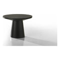 Ebony Black 22-inch Round Wood-Grain End Table Y5824