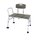 Adjustable Plastic Tub Transfer Bench with Back Non-Slip Seat F721