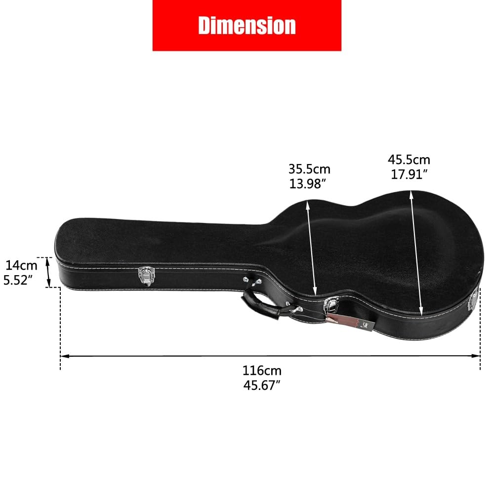 Hard Case for Semi-Hollow Hollowbody Electric Guitars C284
