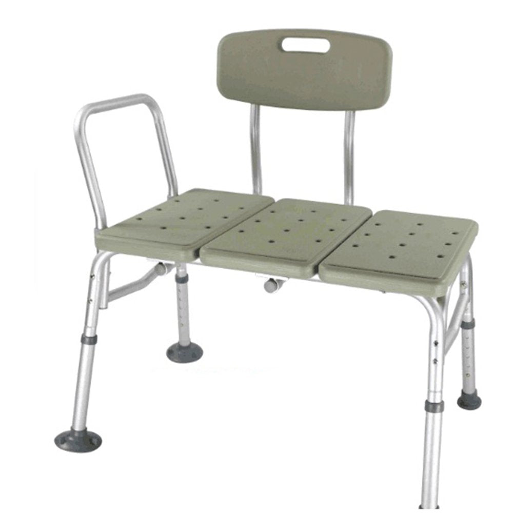 Adjustable Plastic Tub Transfer Bench with Back Non-Slip Seat F721