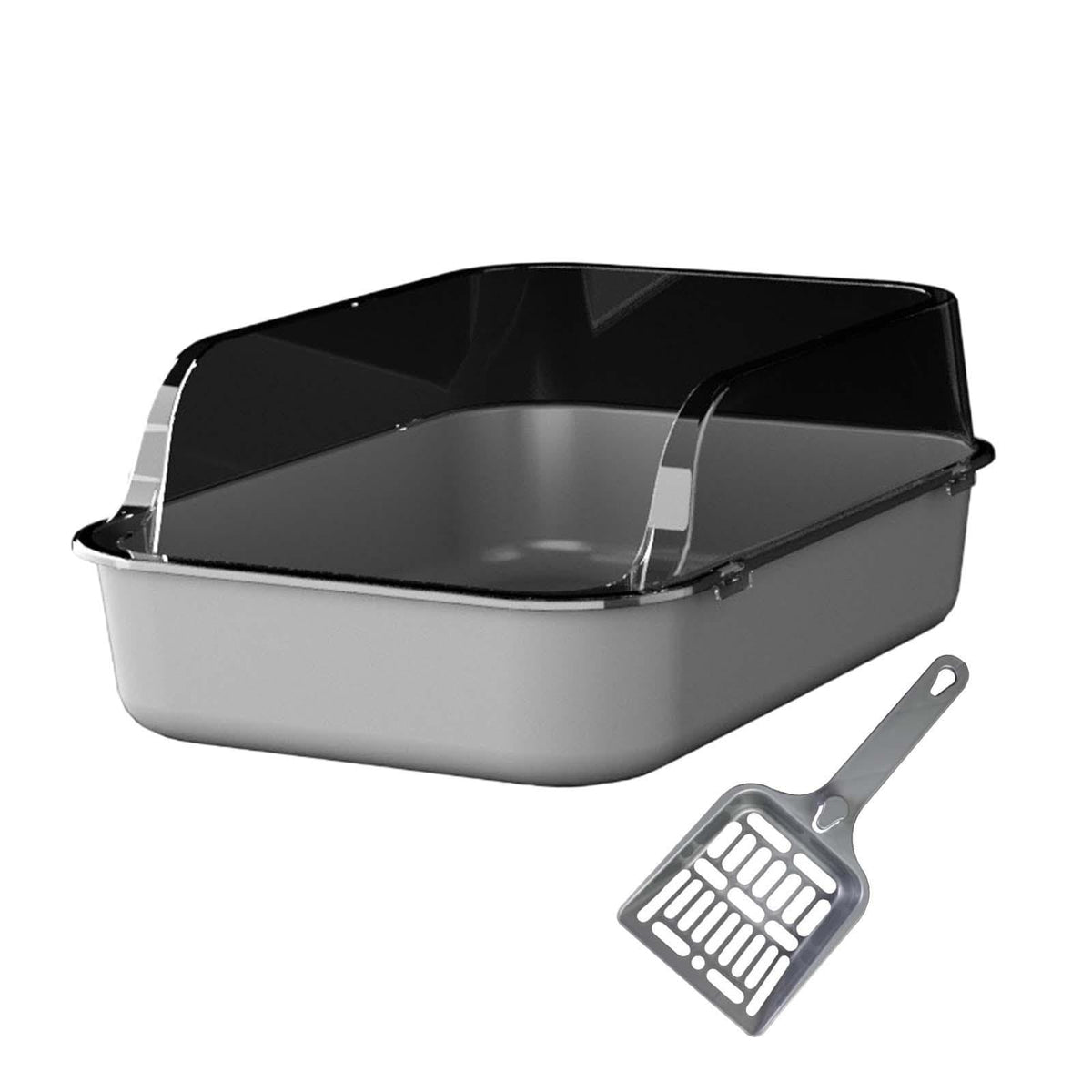 Open Top Sifting Litter Box Gray Y2247