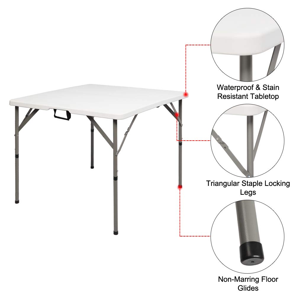 34 inch White Folding Plastic Table P52173