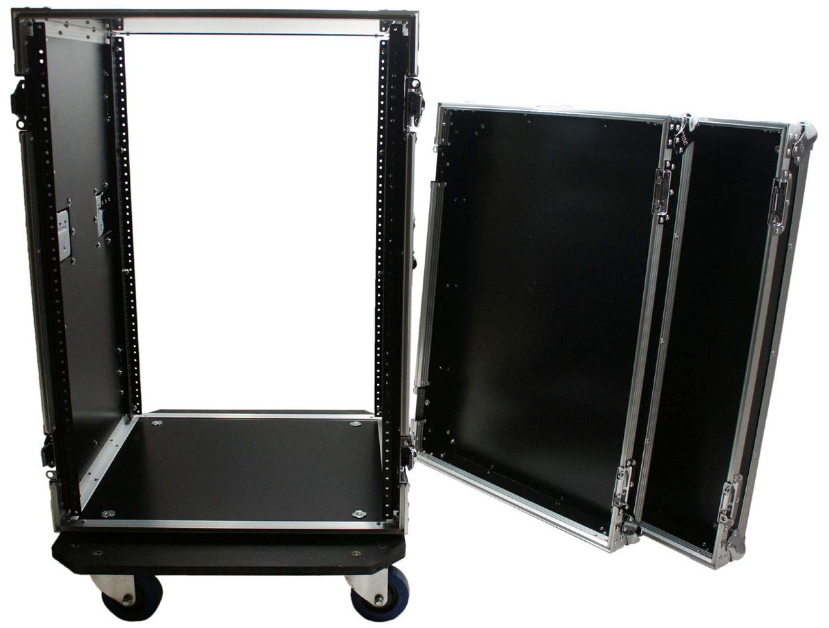 16U Amp Rack Case with Wheels Q615