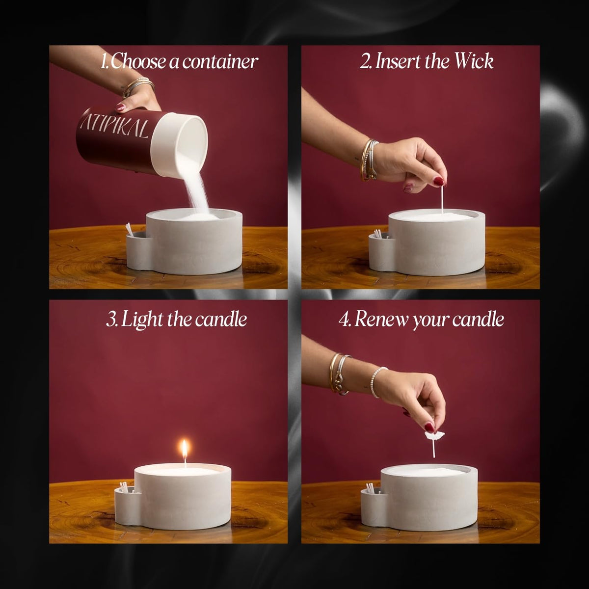 18oz Sand Pearled Candle with 30 Wicks F1007