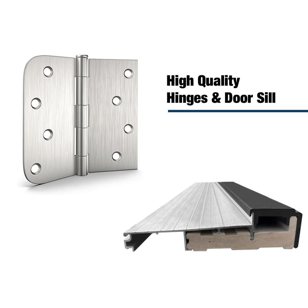 36 x 80 Fiberglass Entry Door with Vinyl Frame Low-E Glass Right Hand Inswing G732920