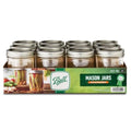 Wide Mouth Pint Jars with Lids and Bands, 16 oz, Set of 12 J8763