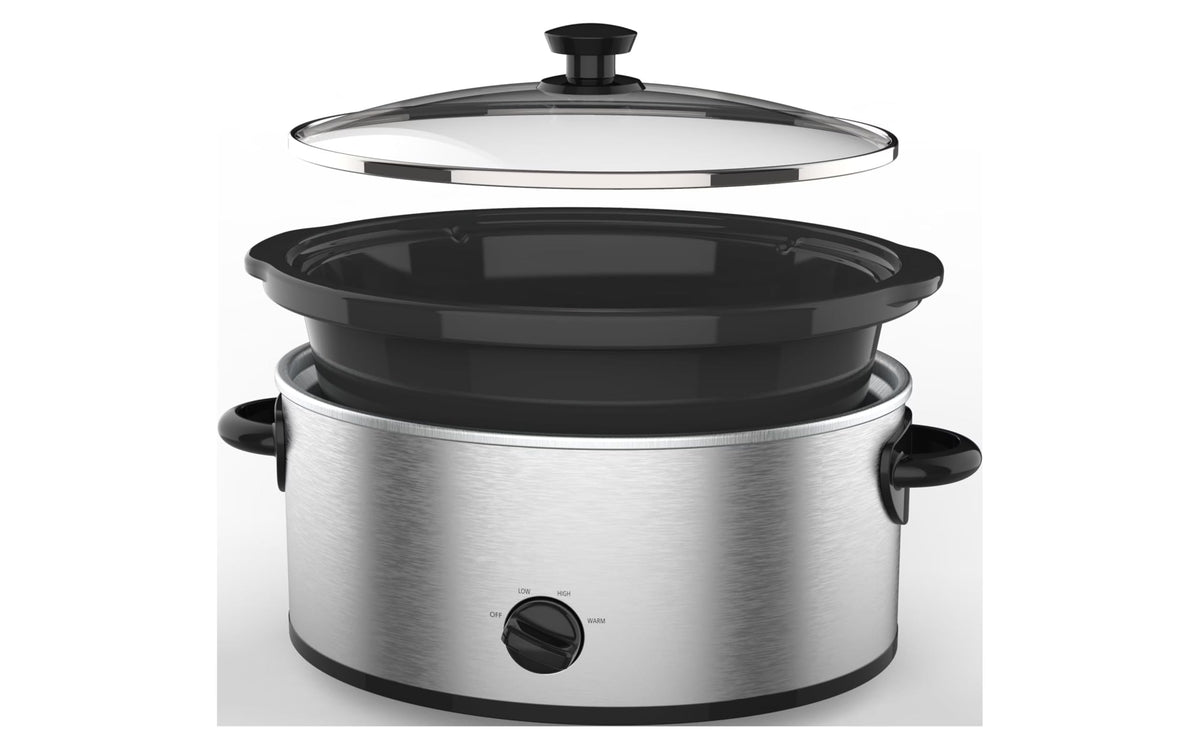 6 Quart Stainless Steel Slow Cooker Q311248