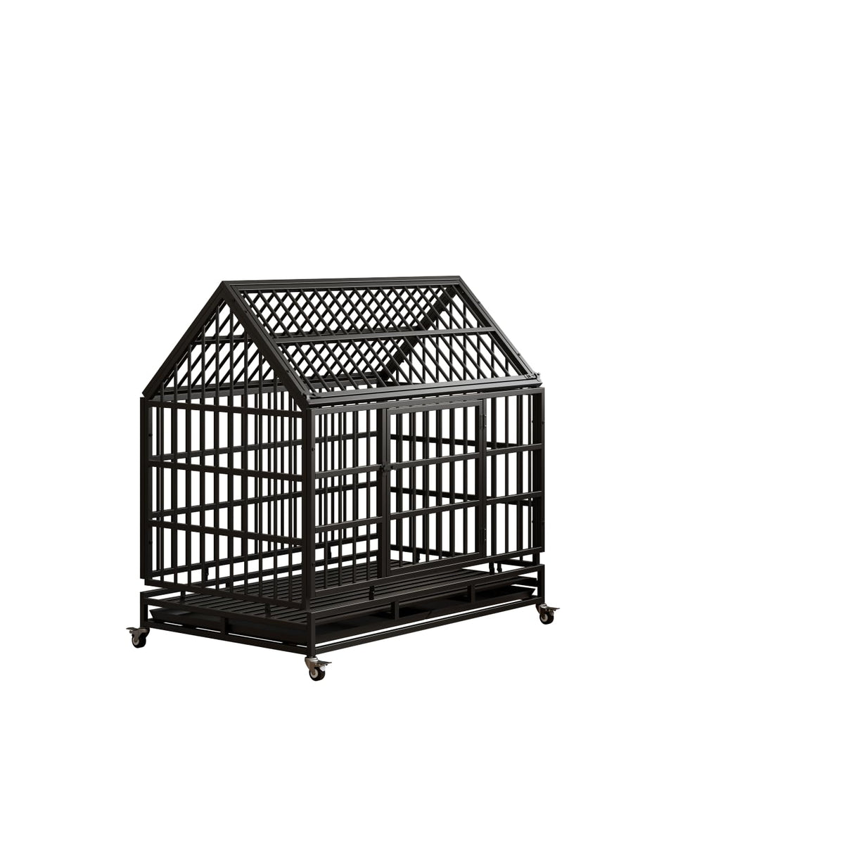 48 Inch Heavy Duty Dog Crate with Wheels Z107255