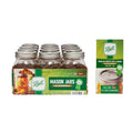 Regular Mouth Glass Mason Jars with Lids and Bands, 12 Pint Size 16 Ounce F640