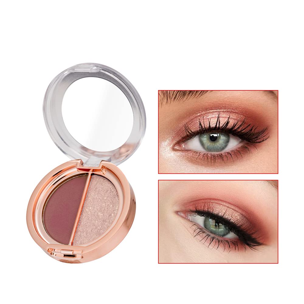 Double Color Matte Shimmer Metal Eye Shadow Powder T1860
