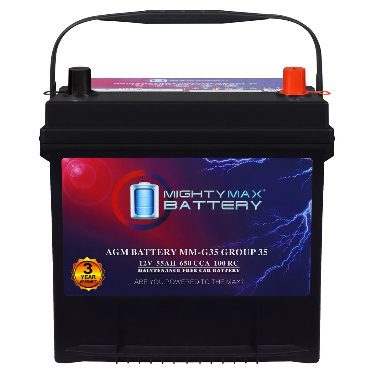 12V 55Ah AGM Replacement Battery Y4051