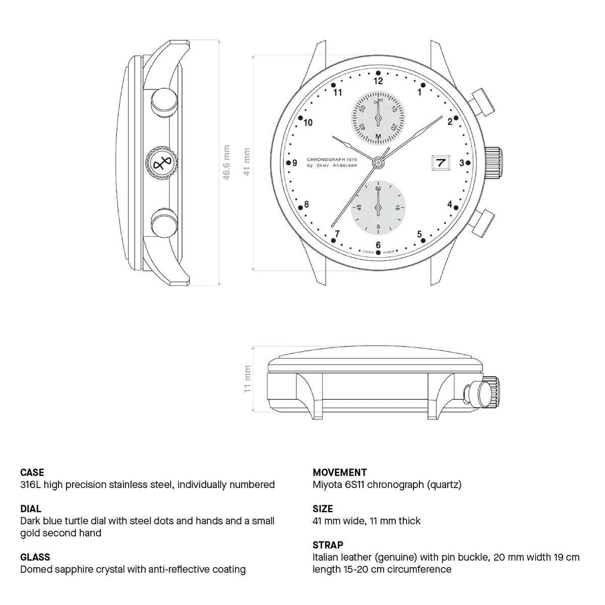 Mens Stainless Steel Analog Waterproof Watch Z978