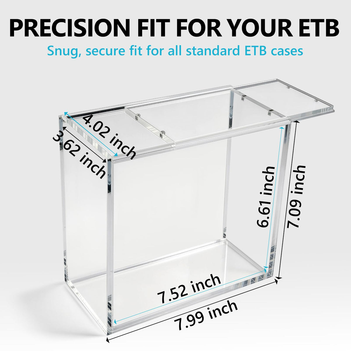 Acrylic Case, 1 Pack, Smooth Sliding Lid T826919