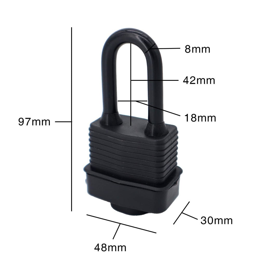 Waterproof Heavy Duty Laminated Steel Padlock Pack of 72 Z80612