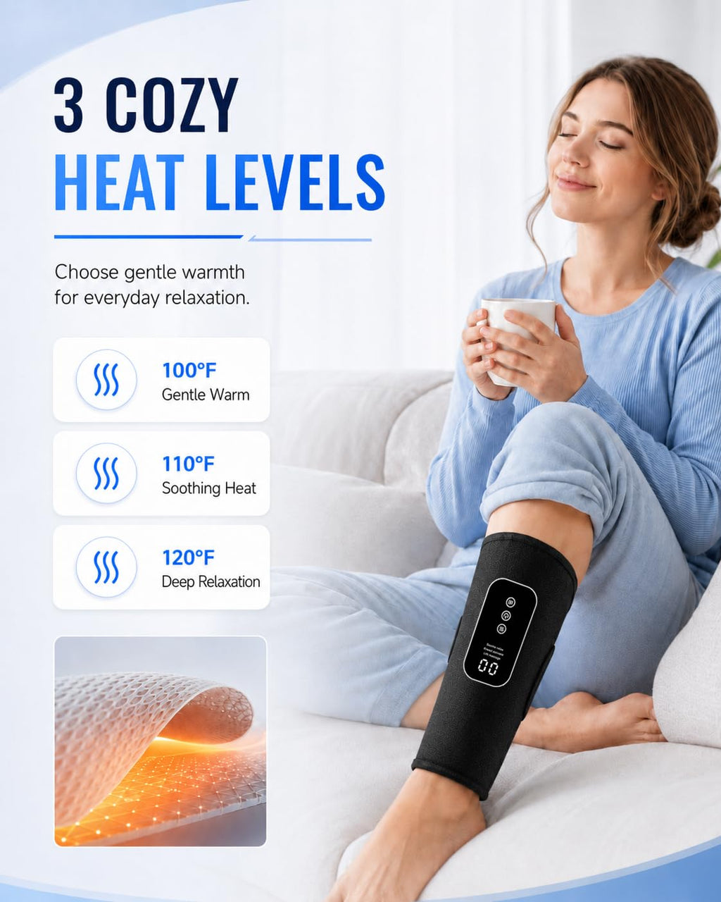 Cordless Leg Massager with Heat H4060