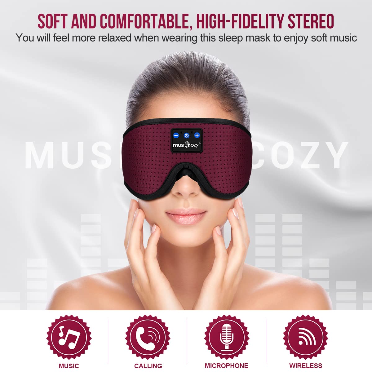 3D Bluetooth Sleep Mask Headphones Pack of 2 P57306