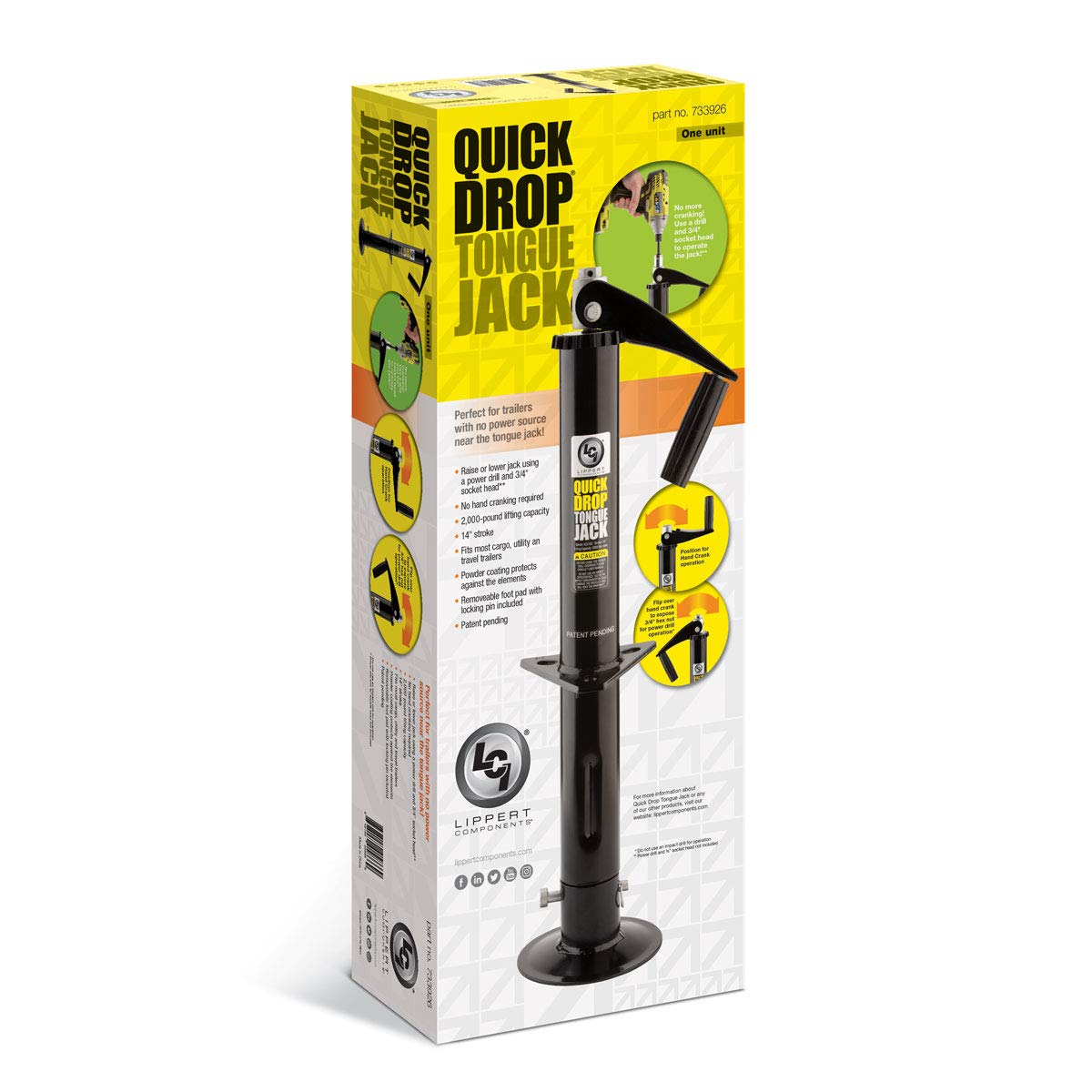 Black Tongue Jack for Trailers M260522