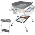 Portable Folding Baby Changing Table with Wheels Y422518