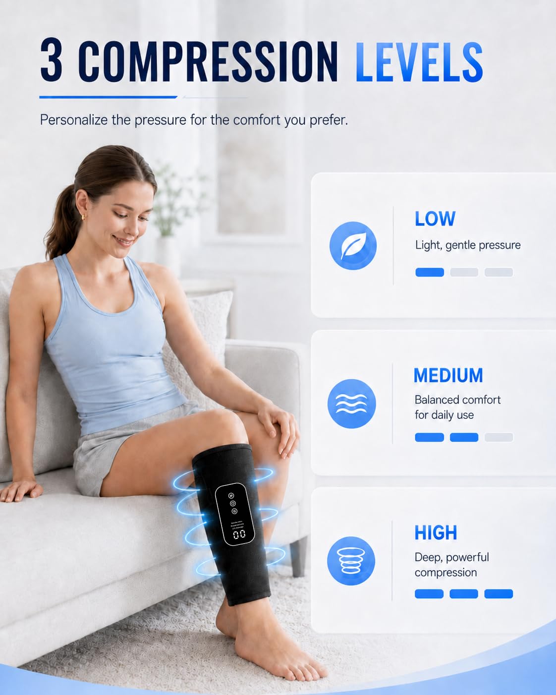 Cordless Leg Massager with Heat H4060
