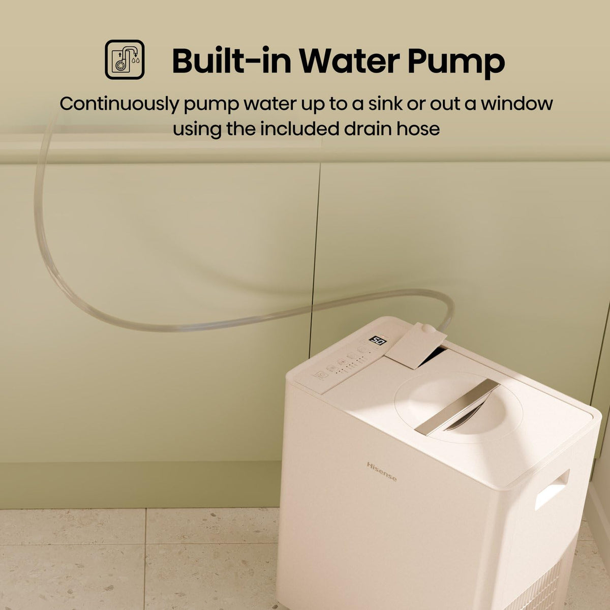 50-Pint Portable Dehumidifier with Built-In Pump Q70909