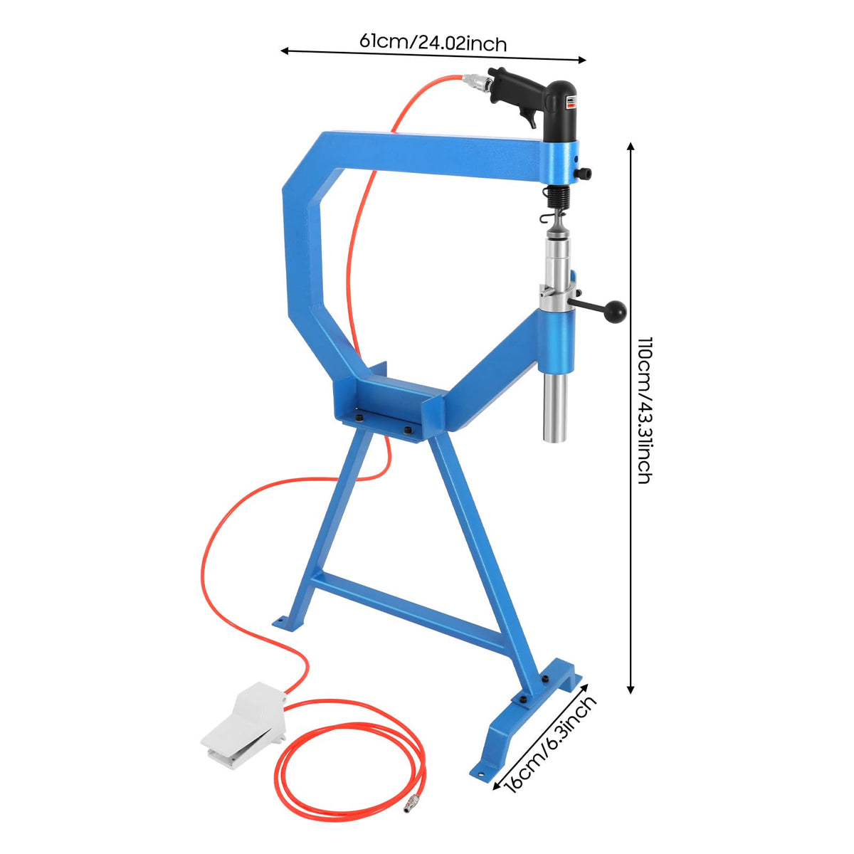 Pneumatic Planishing Hammer with 1", 2", 3" Anvil Dies T625