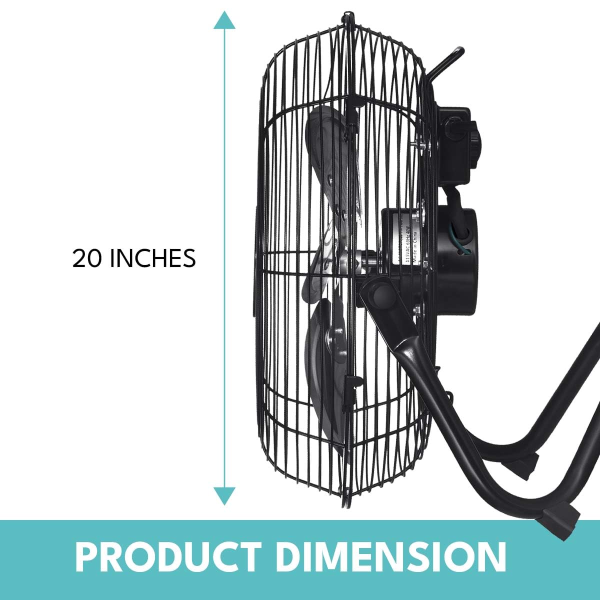 20 in. 3 Speed Metal Floor Fan with Tilting Head N16515