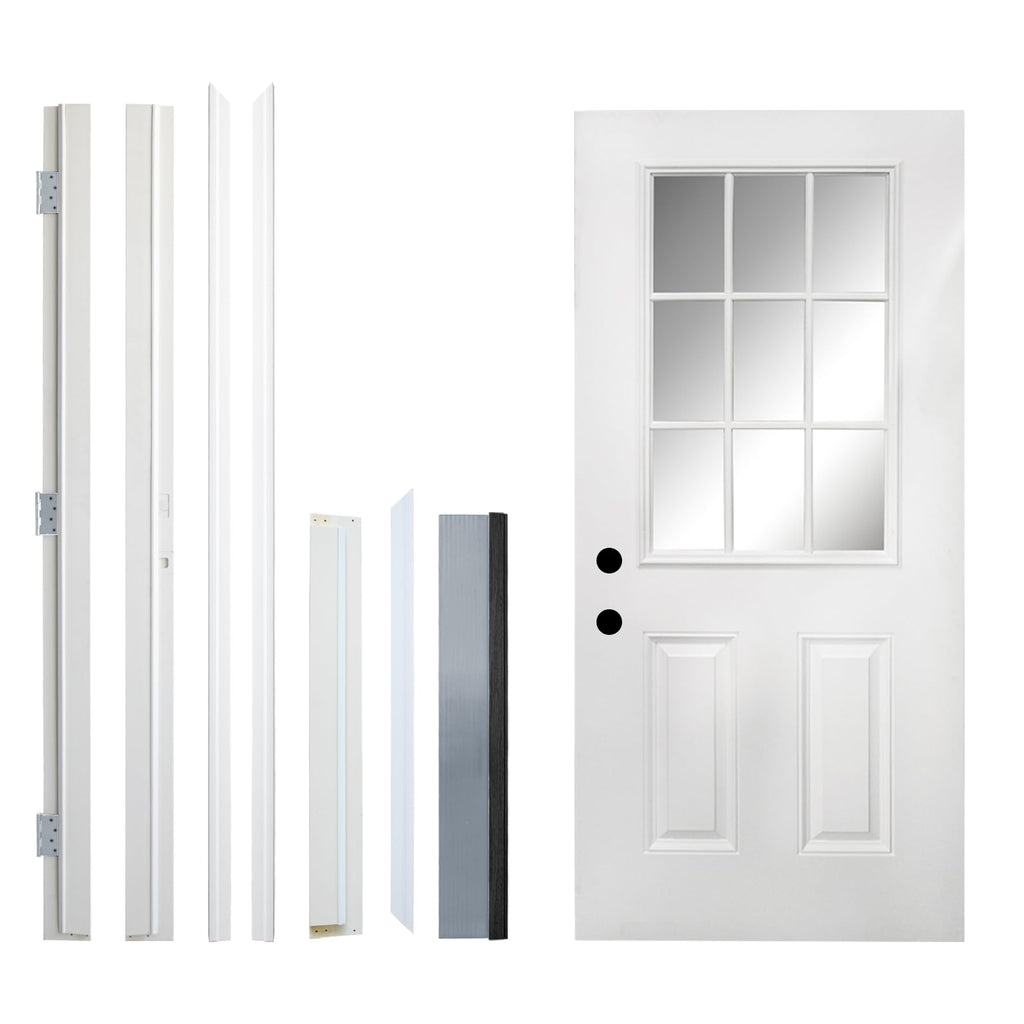 36 x 80 Fiberglass Entry Door with Vinyl Frame Low-E Glass Right Hand Inswing G732920