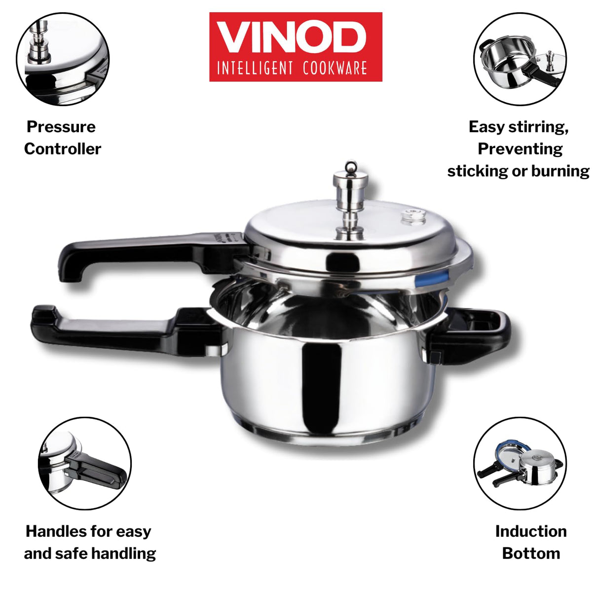 Stainless Steel 2-Liter Pressure Cooker N712782