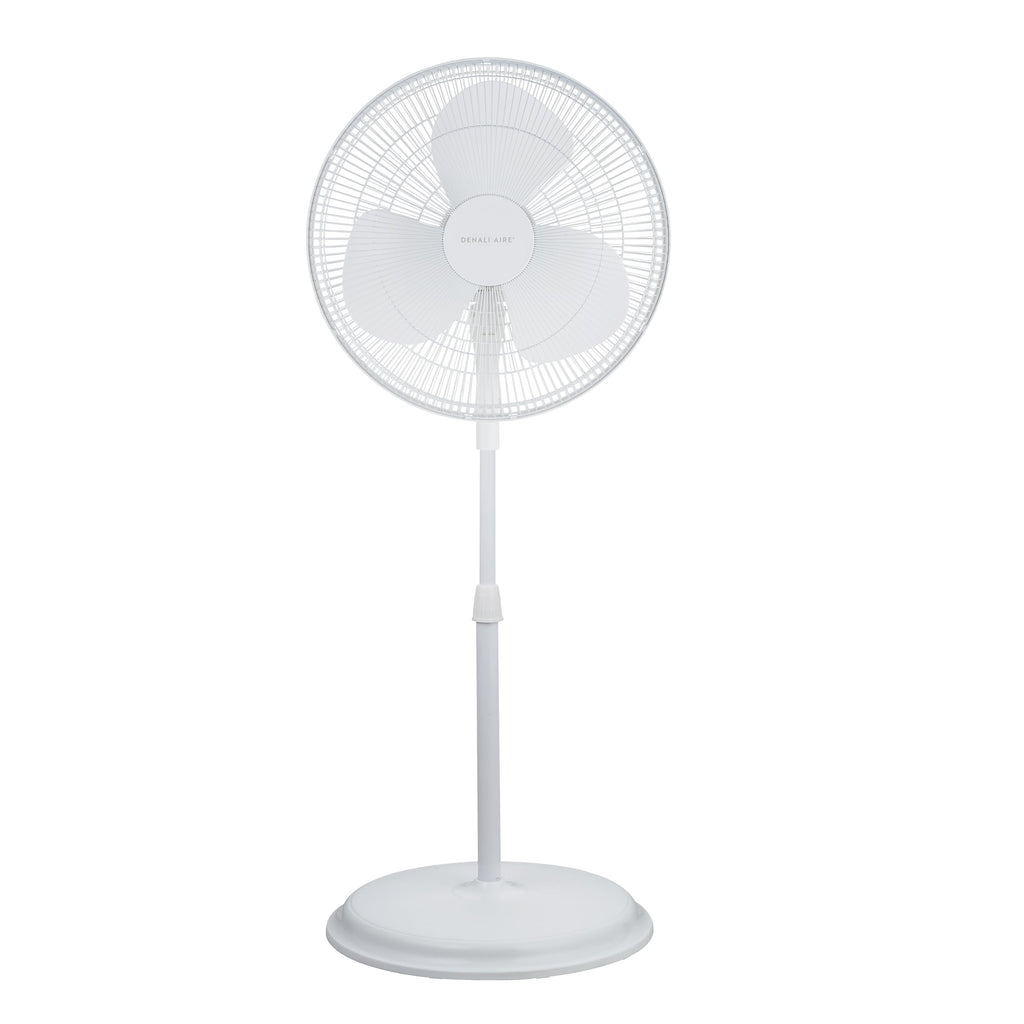 16" Oscillating Pedestal Fan with 3 Speed Settings, White N361289