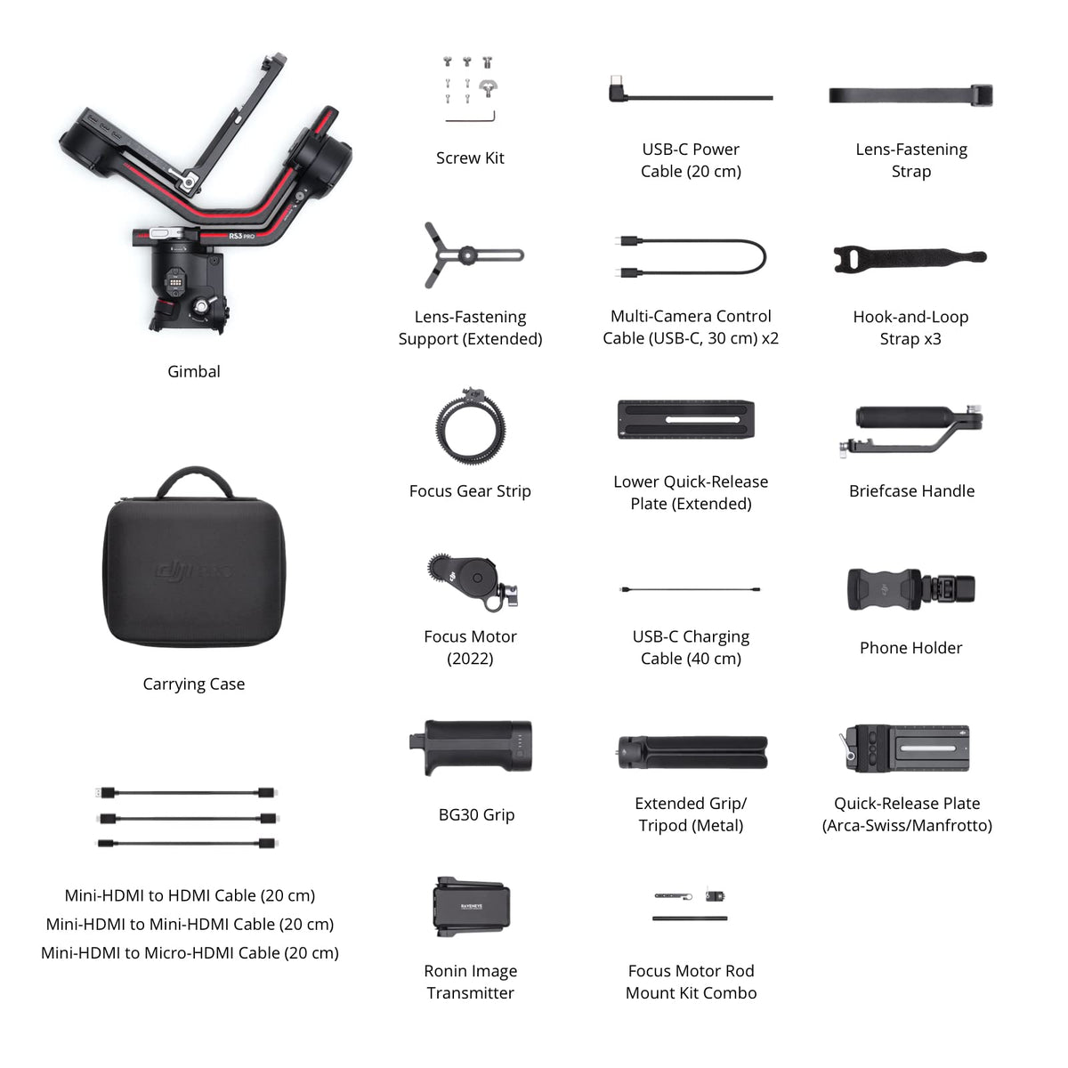 3-Axis Gimbal Stabilizer with Carbon Fiber Arms, Black O20571