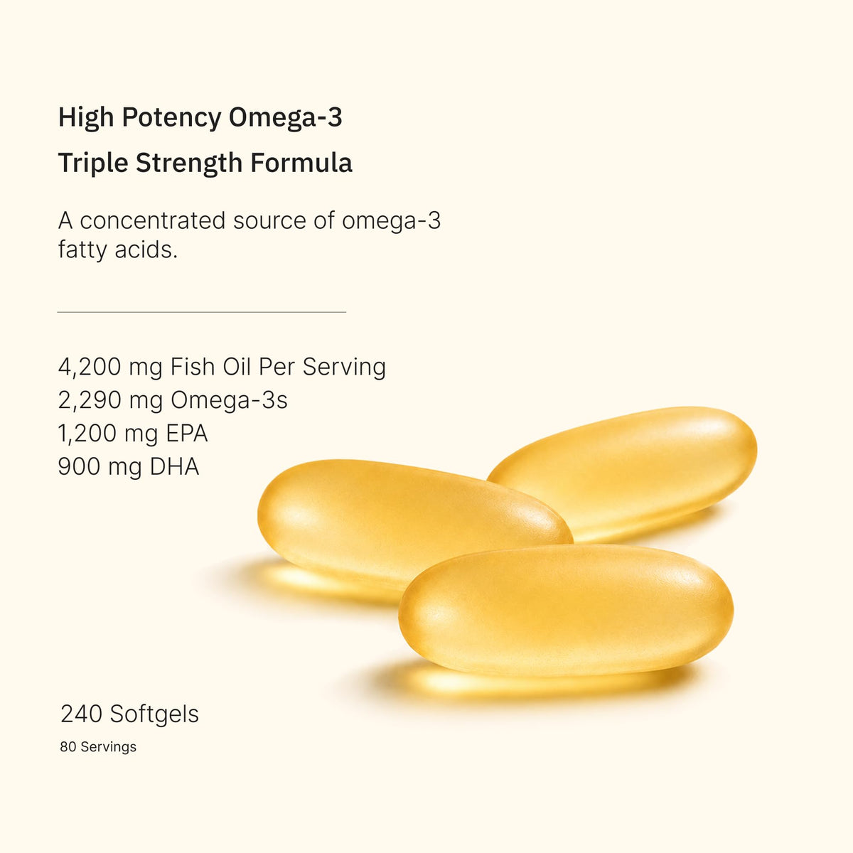 Omega-3 Fish Oil 4200mg 240 Softgels L245009