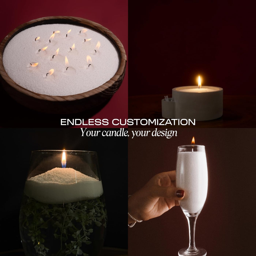 18oz Sand Pearled Candle with 30 Wicks F1007