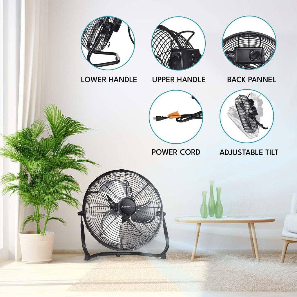 20 in. 3 Speed Metal Floor Fan with Tilting Head N16515