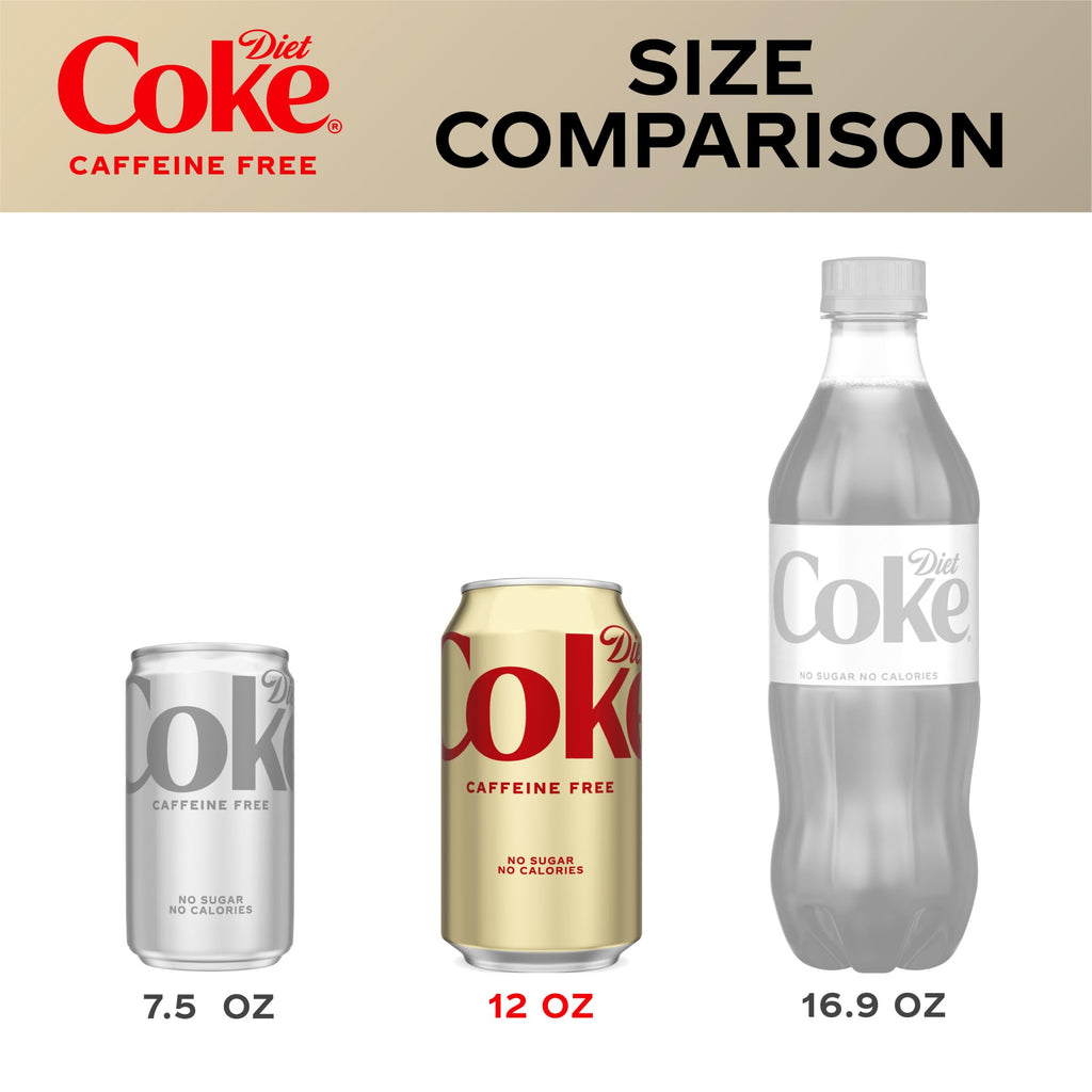 Caffeine Free Soda Soft Drink, 12 fl oz, 12 Pack S9318