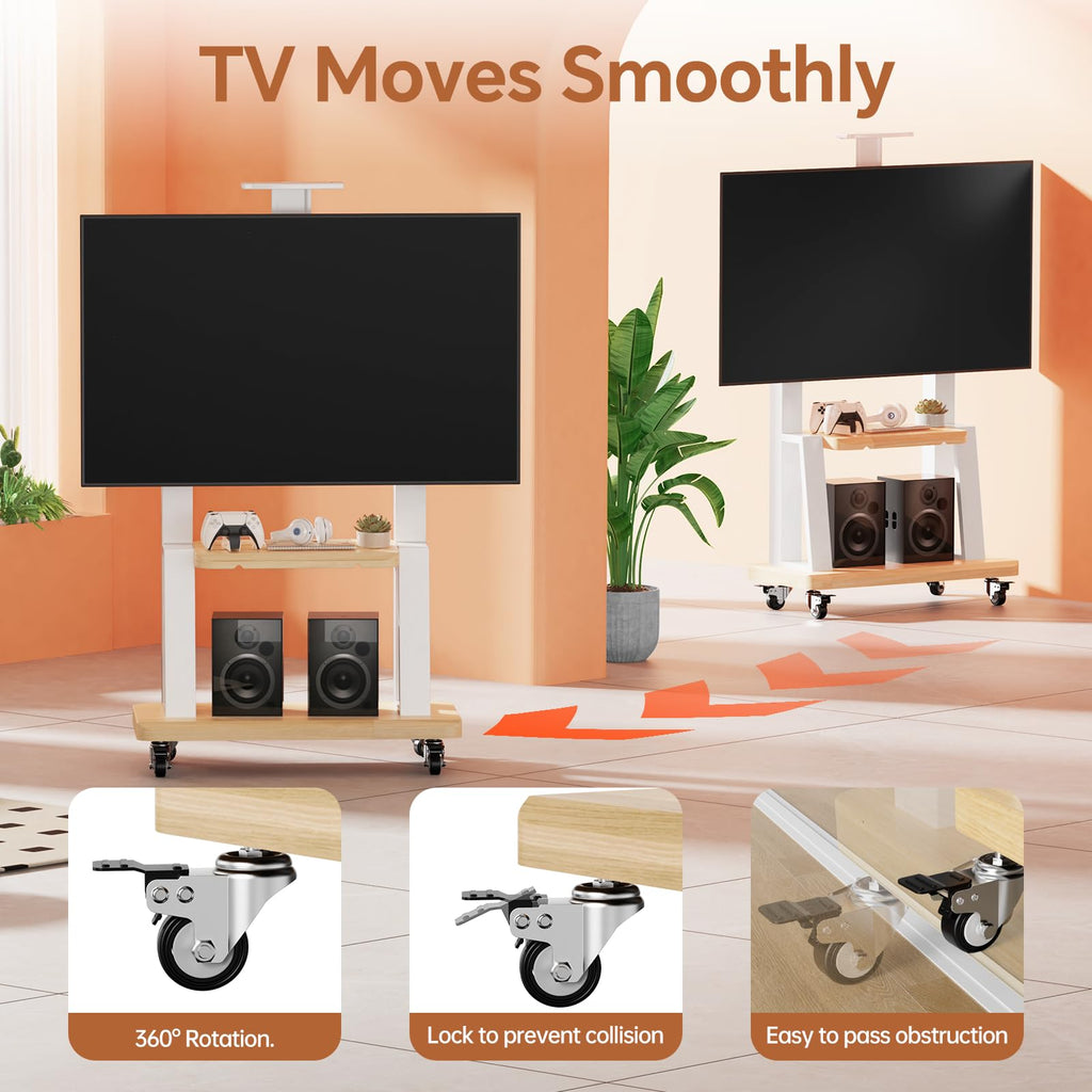 TV Stand on Wheels for 32-75 Inch TVs Z3554