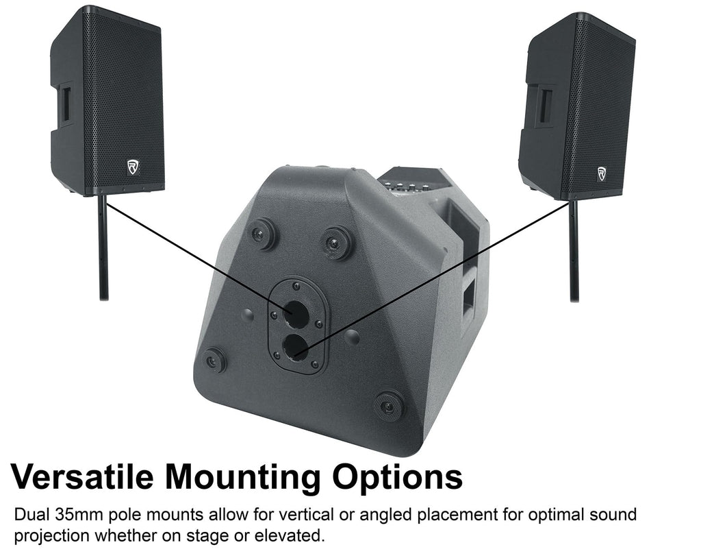 12" Powered DJ PA Speaker Pair with Stands E925