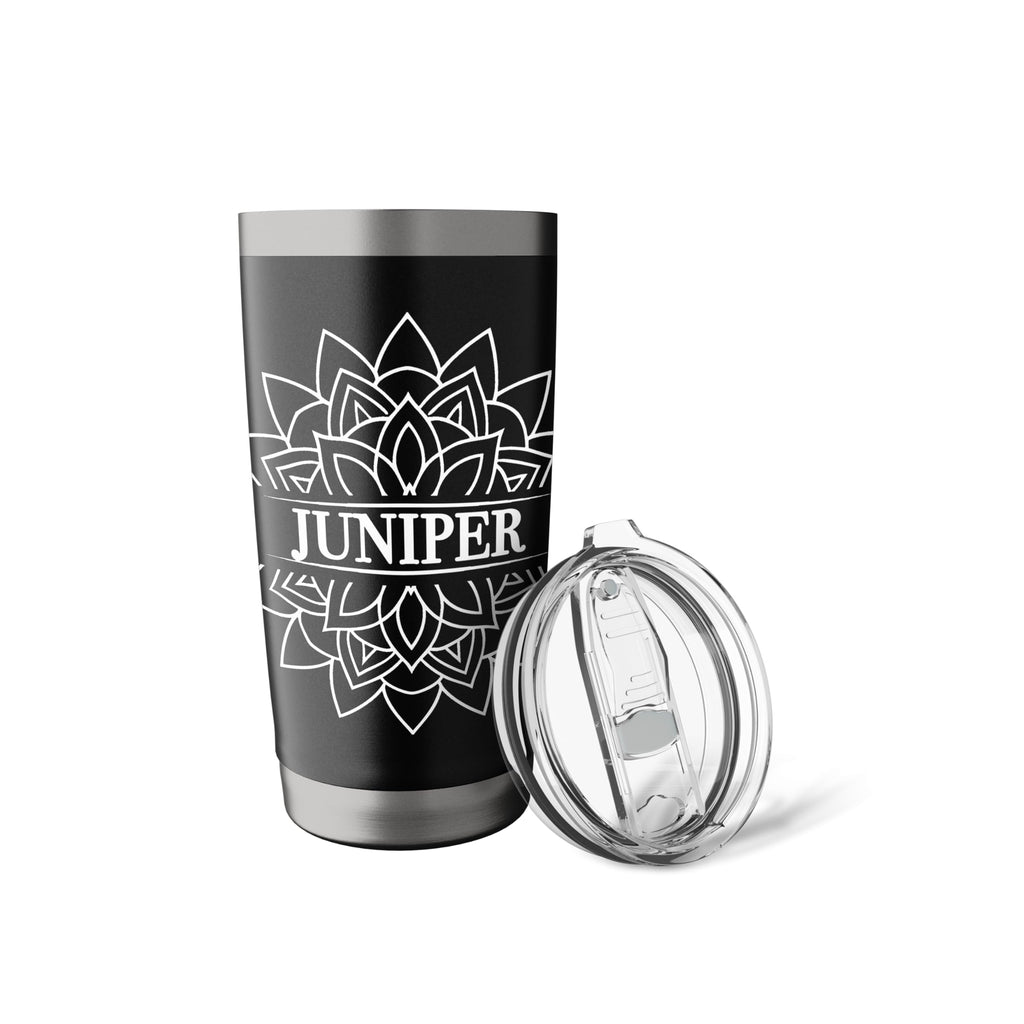 Black White Stainless Steel Insulated Travel Mug M75855