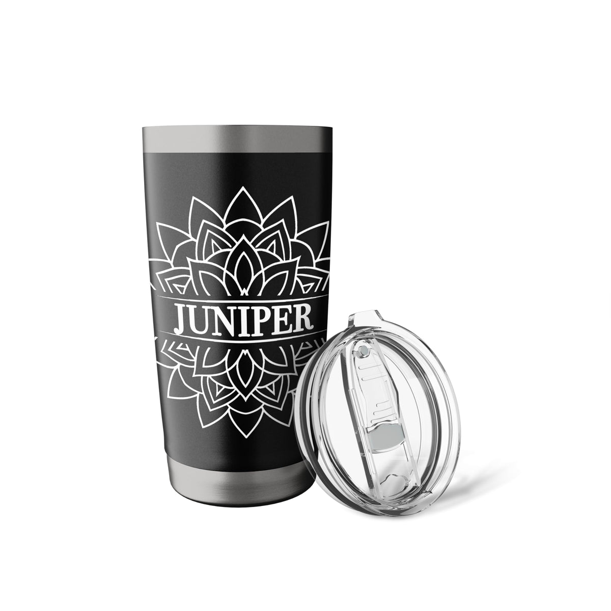 Black White Stainless Steel Insulated Travel Mug M75855