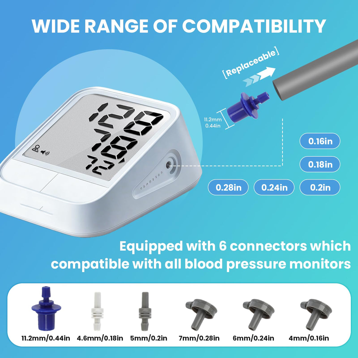 Extra Large Blood Pressure Cuff Replacement, 8.7"-23.6" Adjustable Upper Arm Cuff B6623