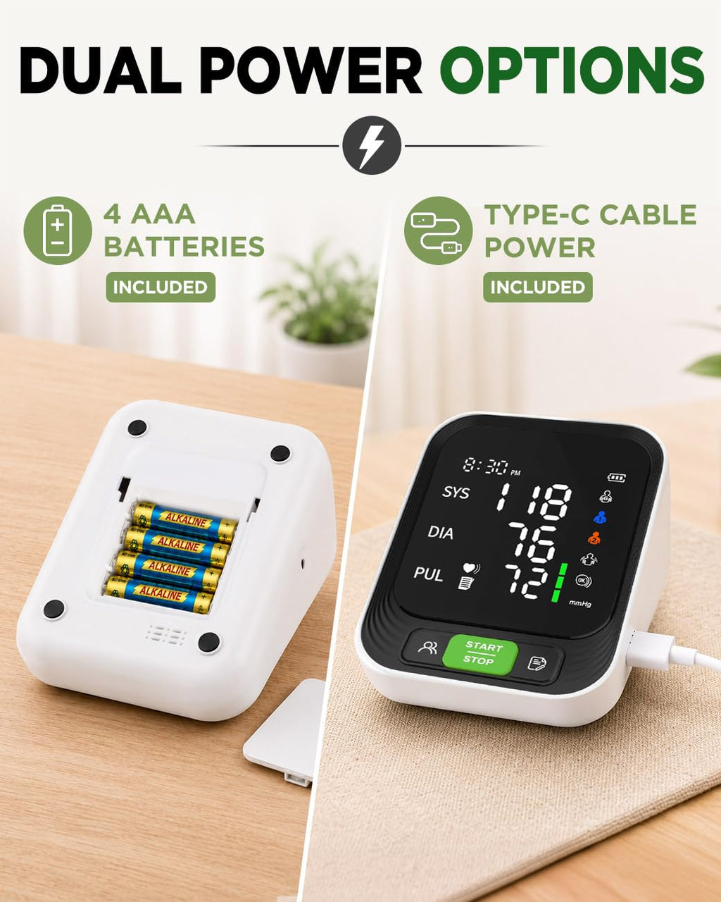 Upper Arm Blood Pressure Monitor with Large Cuff H9204