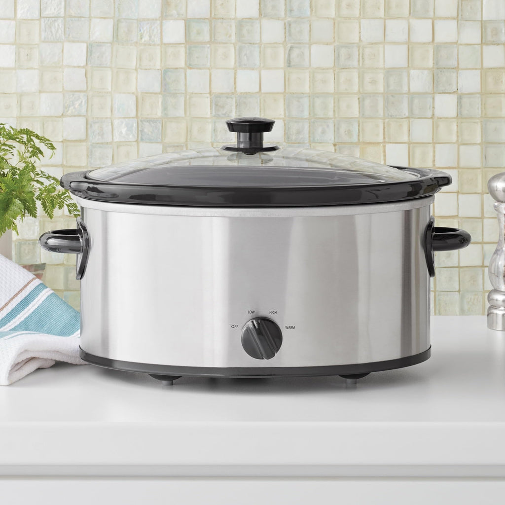 6 Quart Stainless Steel Slow Cooker Q311248