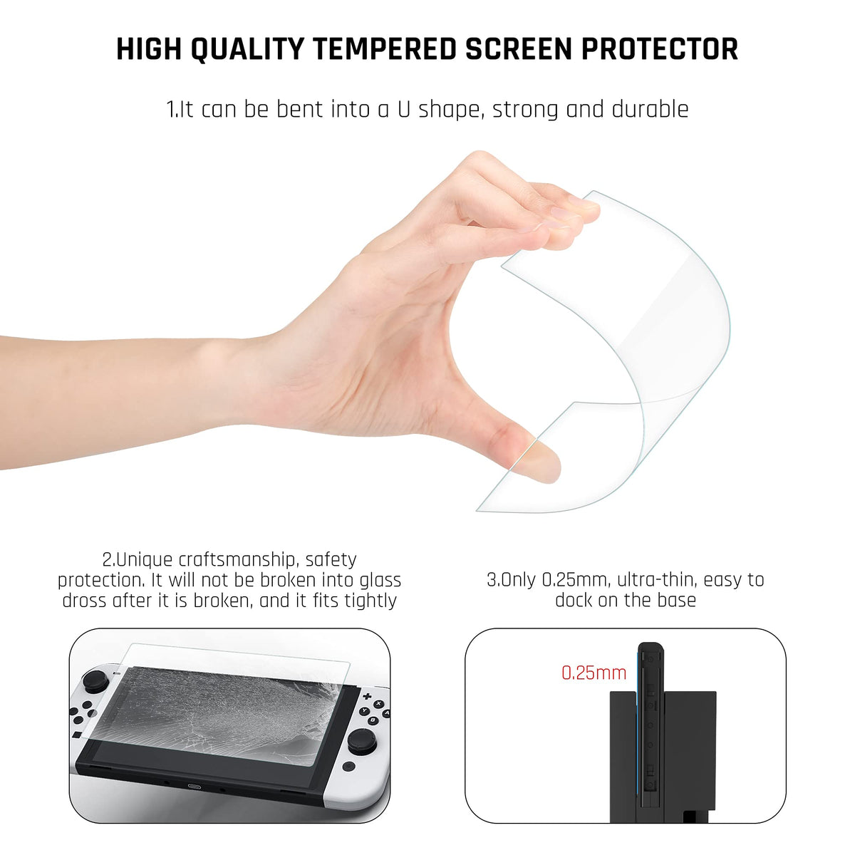 Protective Case for Nintendo Switch OLED Model with Screen Protector G877421
