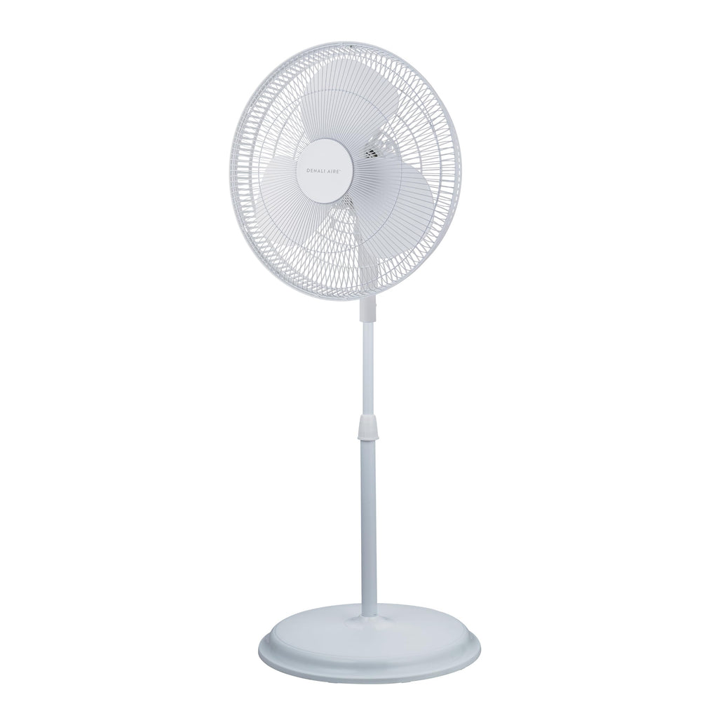 16" Oscillating Pedestal Fan with 3 Speed Settings, White N361289