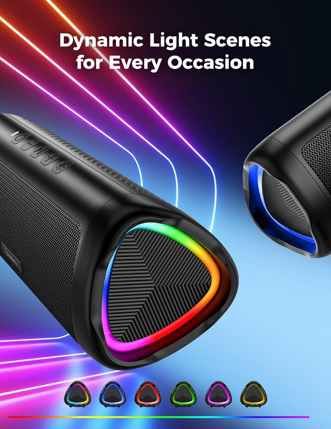 20W Portable Wireless Bluetooth Speaker, IPX5 Waterproof, Black M39424