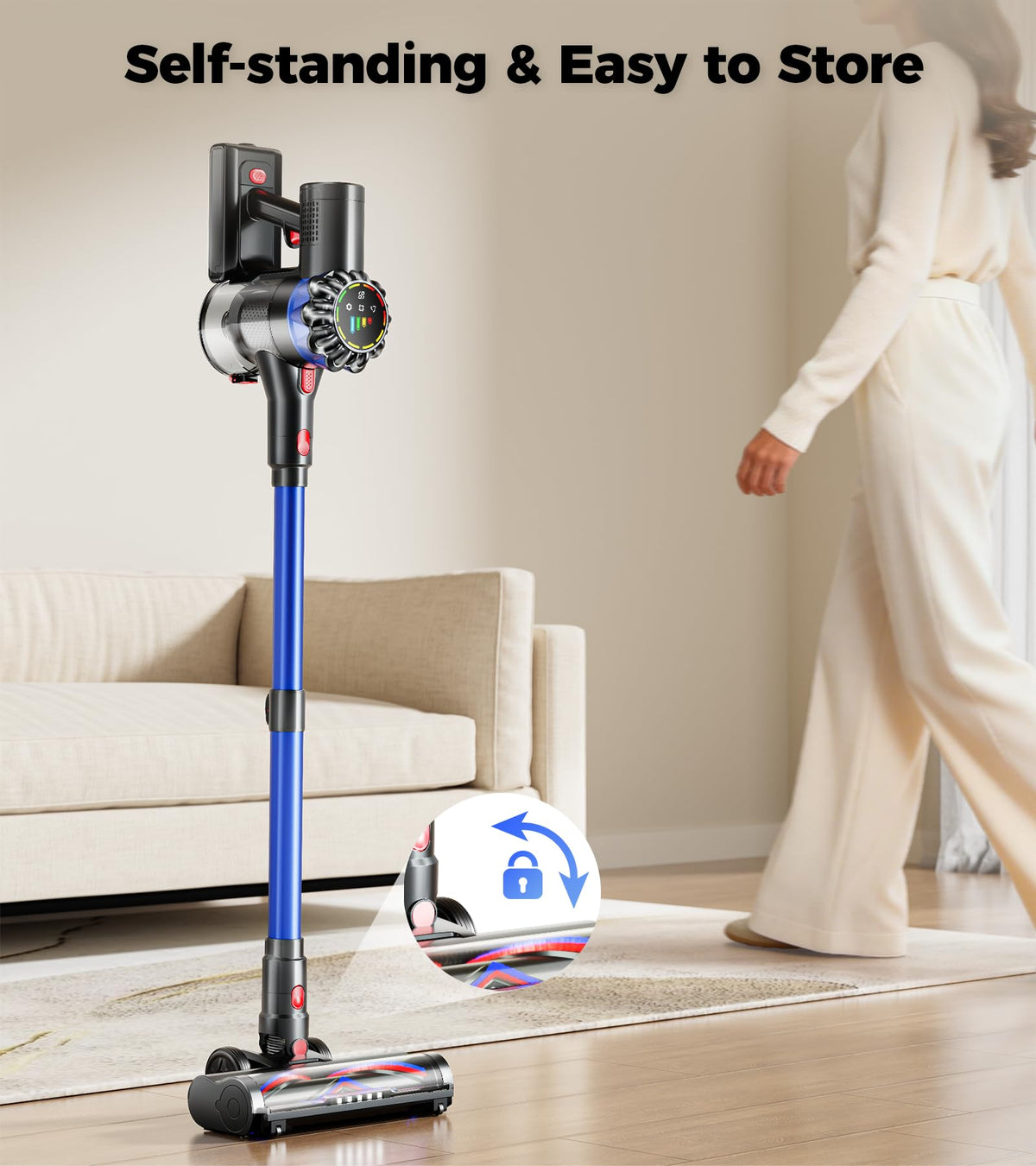 600W 50Kpa 65Mins Cordless Stick Vacuum Cleaner Y593102