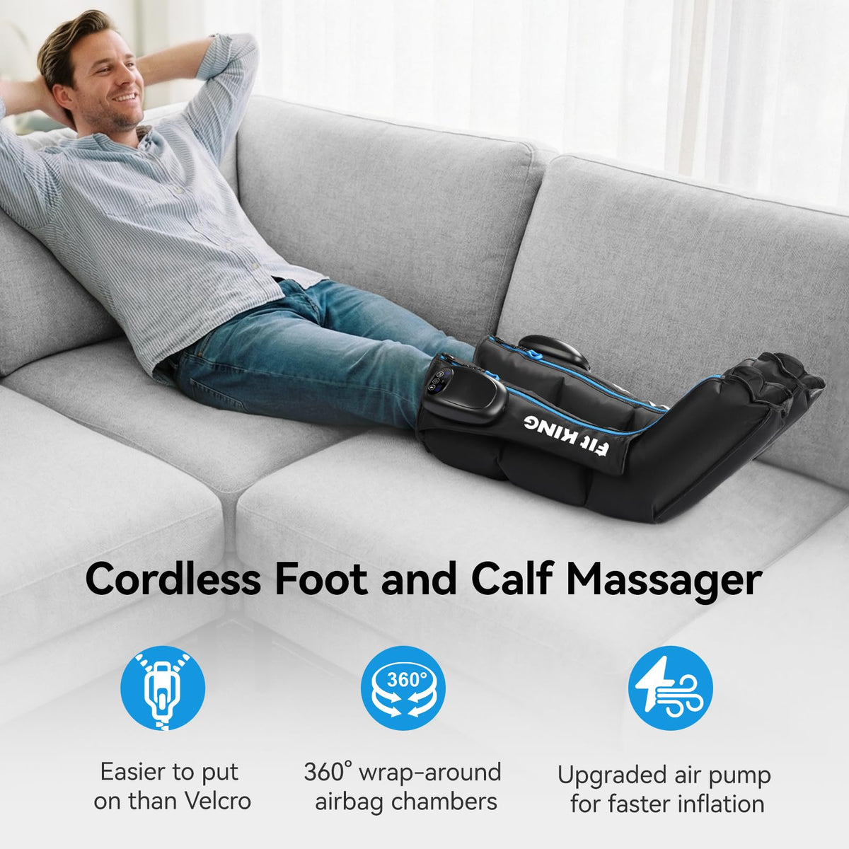 Cordless Foot and Calf Massage Boots X83865
