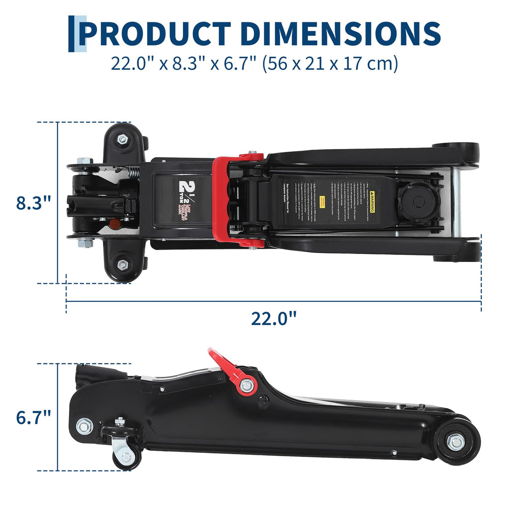 2.5 Ton Low Profile Steel Floor Jack J287673