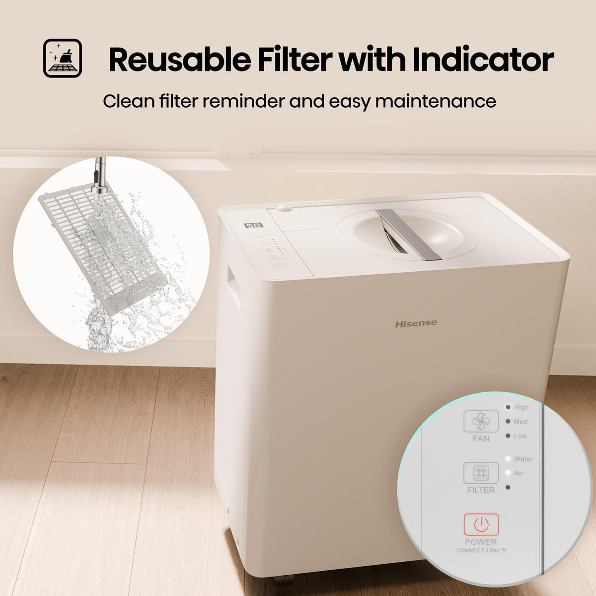 50-Pint Portable Dehumidifier with Built-In Pump Q70909