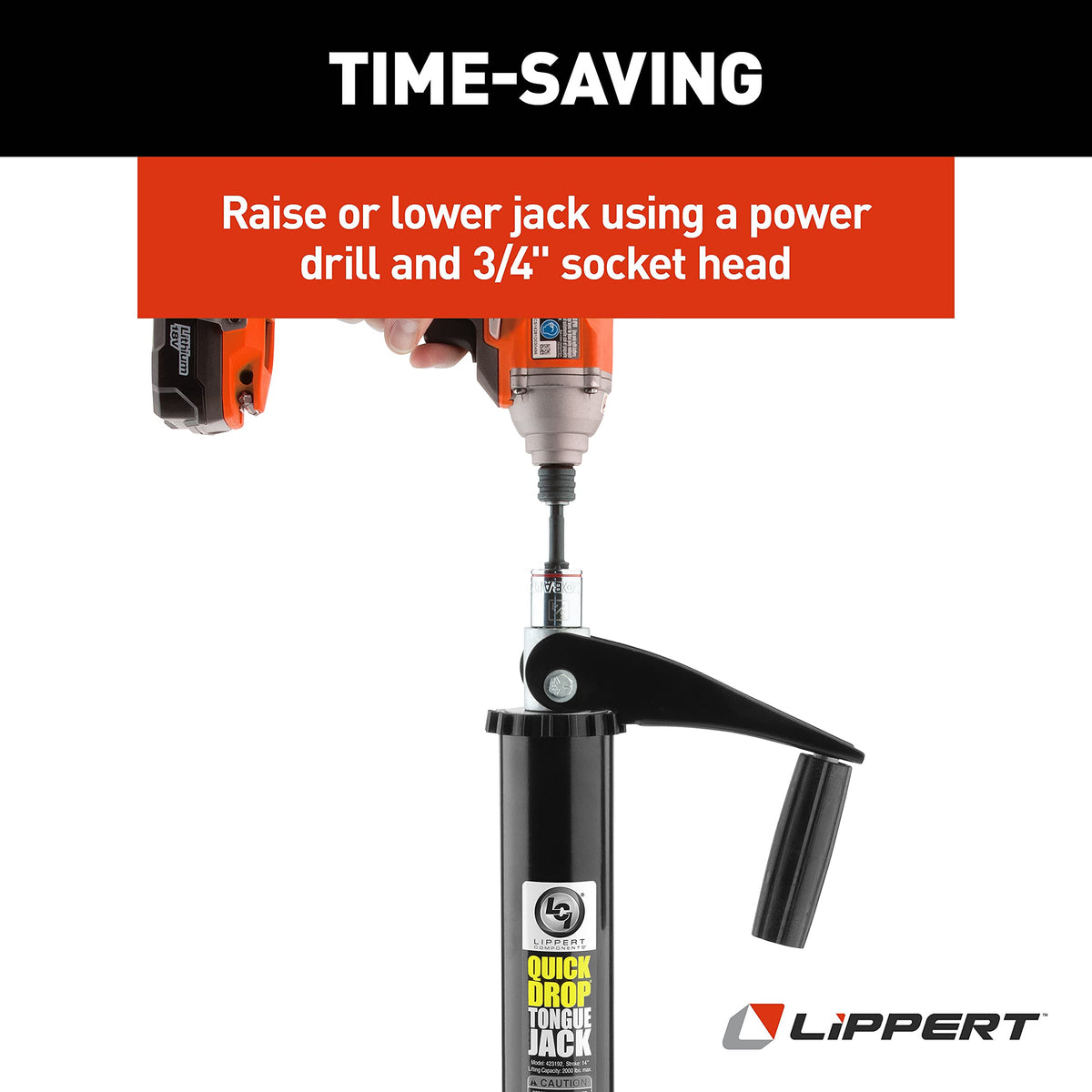 Black Tongue Jack for Trailers M260522