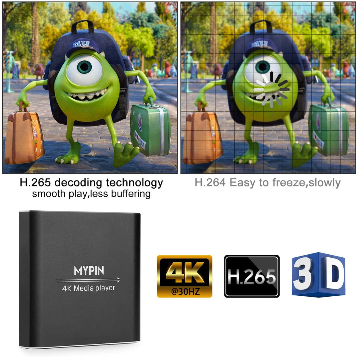 4K Media Player with Remote Control P62812